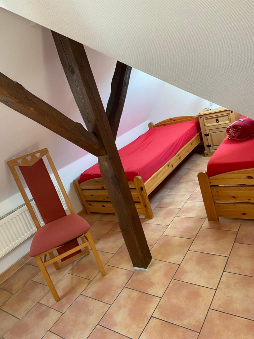 Bed, Seating area, Bedroom