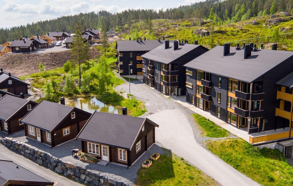 Property building, Bird's eye view, Summer