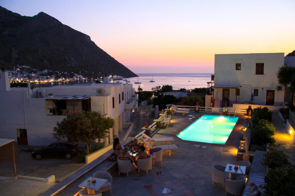 Pool view, Sunset