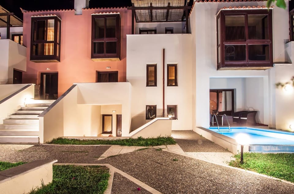 Property building, Patio, Pool view, Swimming pool