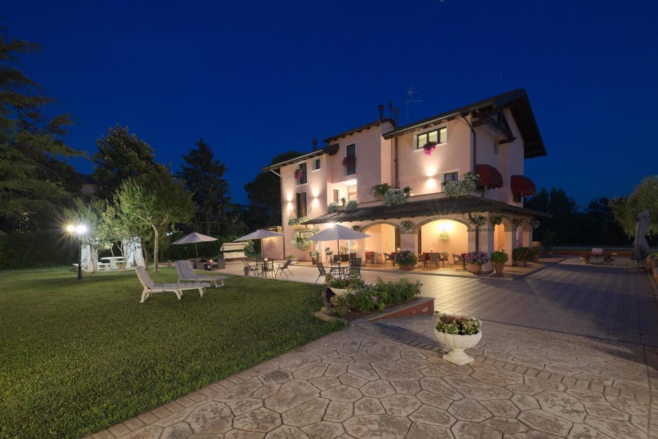 Property building, Bird's eye view, Garden, Sunset