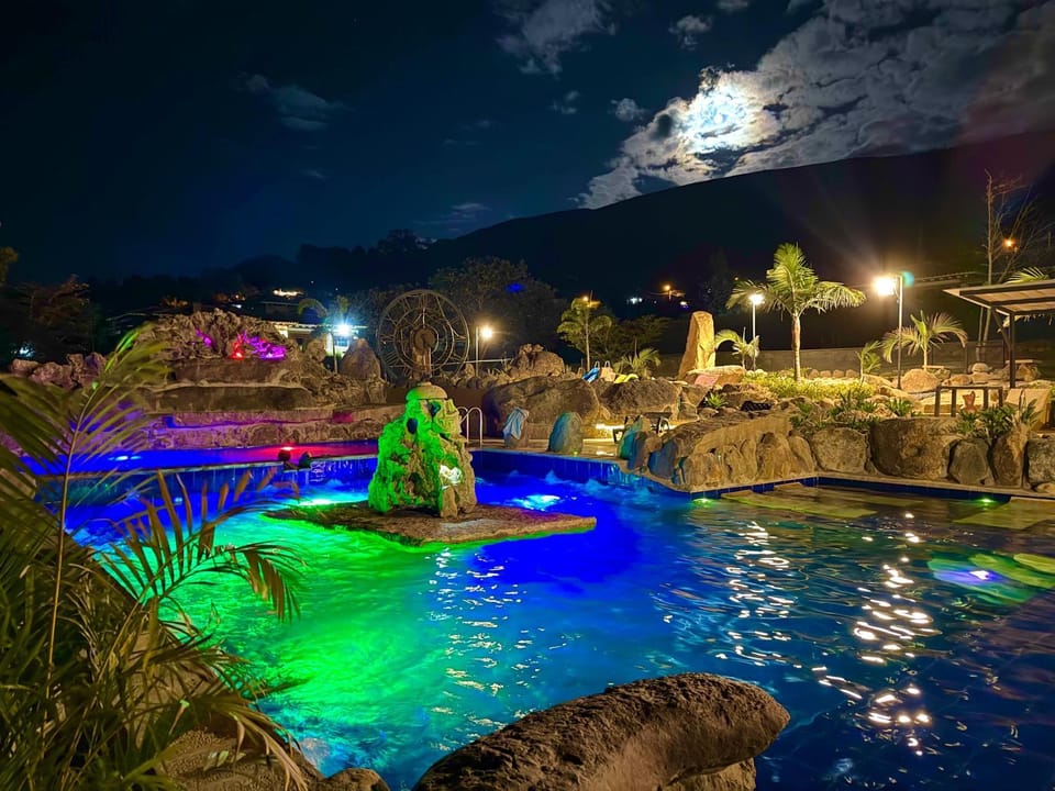 Night, Natural landscape, Pool view, Swimming pool