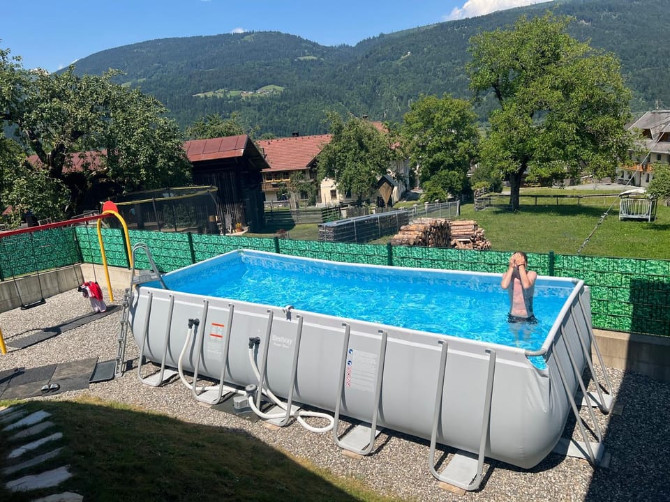 Natural landscape, Garden, Swimming pool