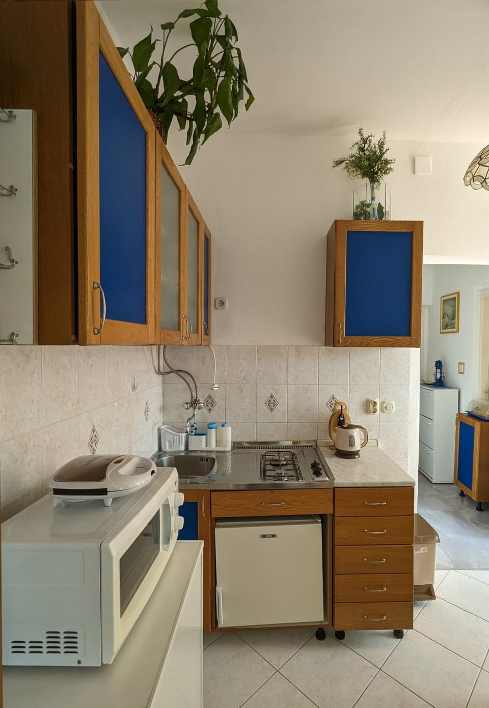 Kitchen or kitchenette, minibar
