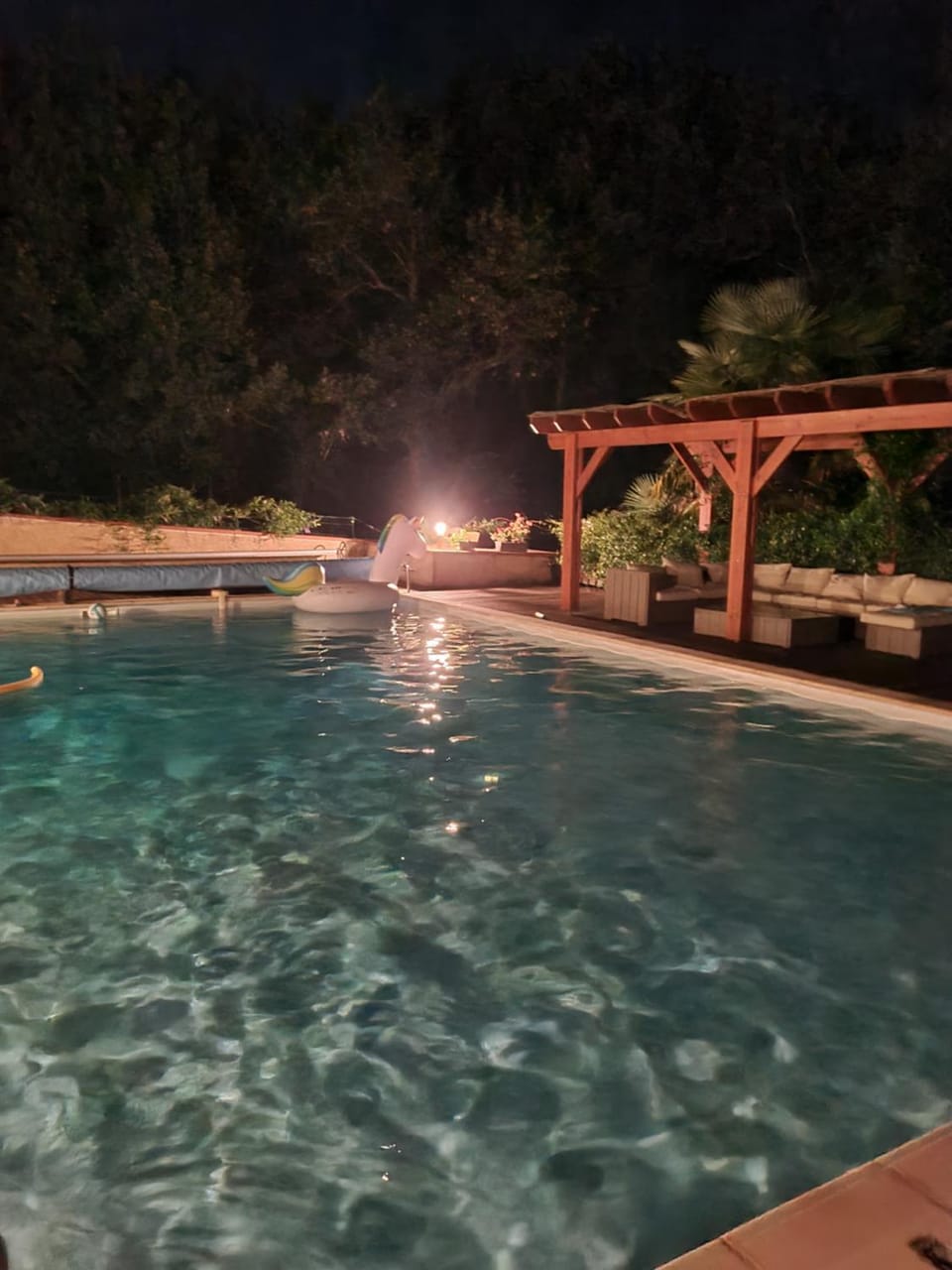 Night, Swimming pool, Swimming pool