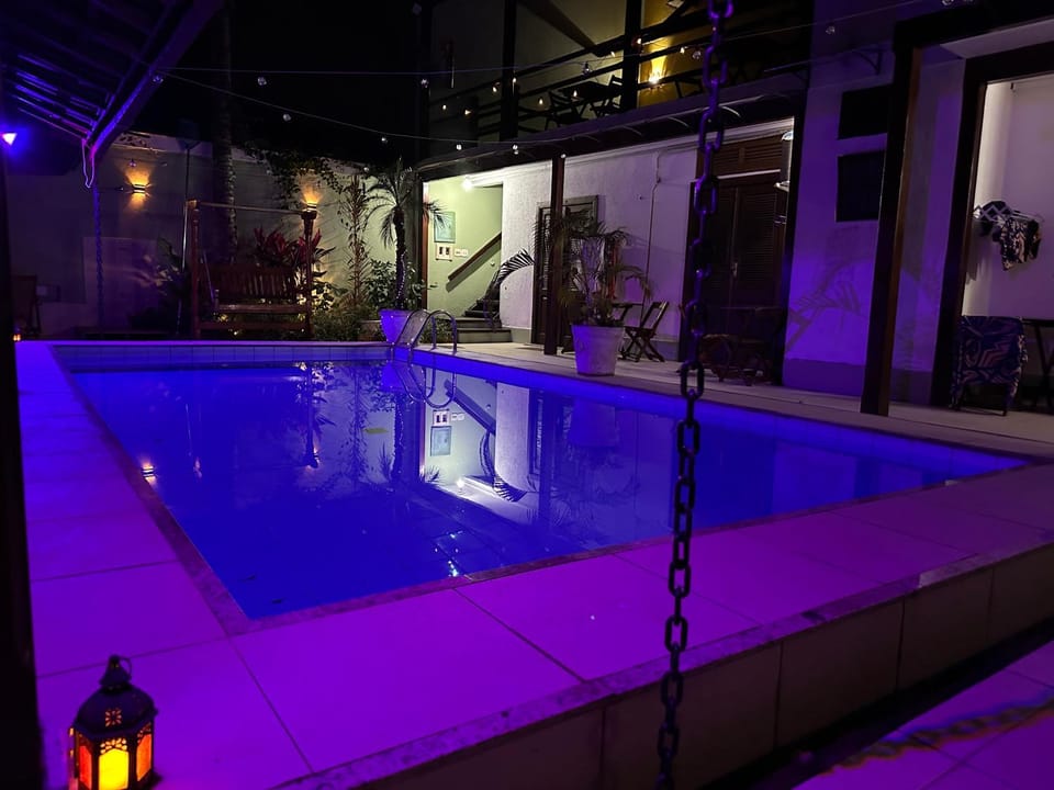 Night, Pool view, Swimming pool