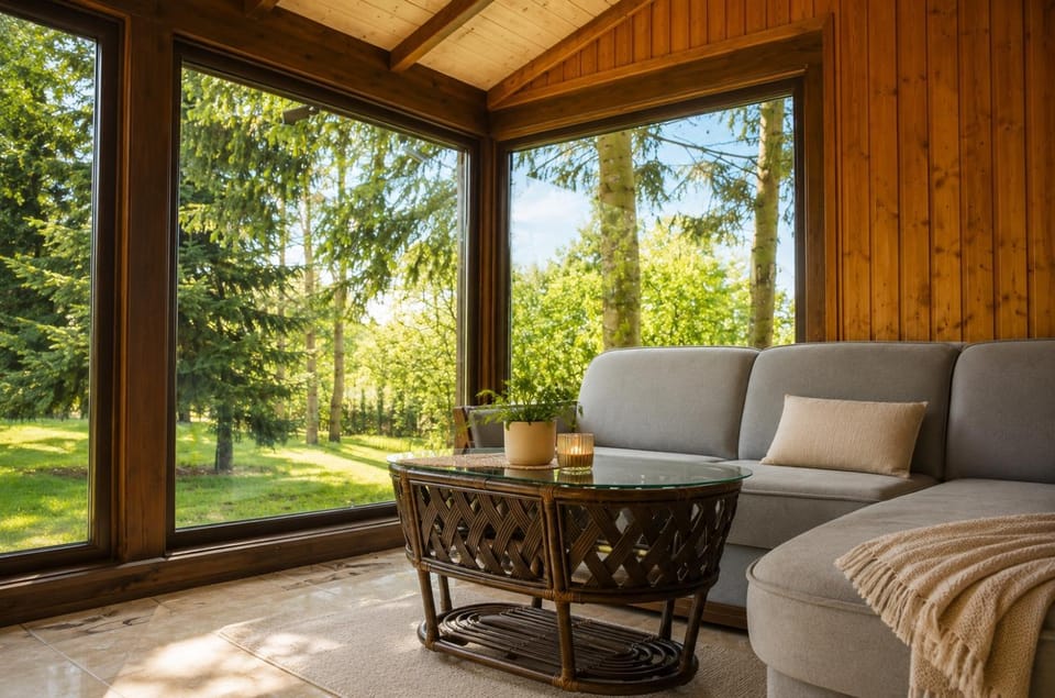 Patio, Seating area, Garden view