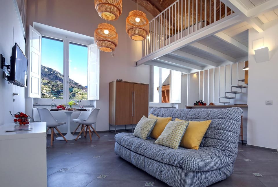 Bed, Living room, Seating area
