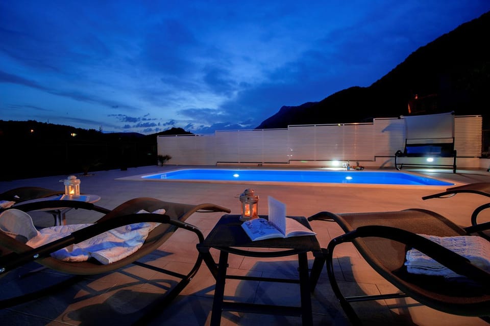 Swimming pool, Swimming pool, Sunset