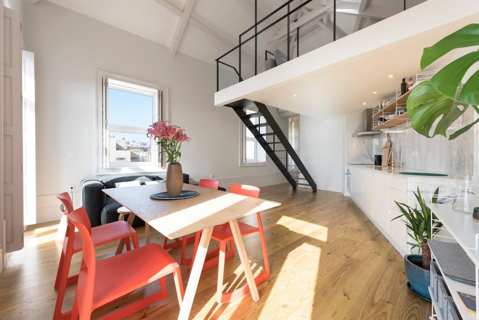 Kitchen or kitchenette, Living room, Dining area