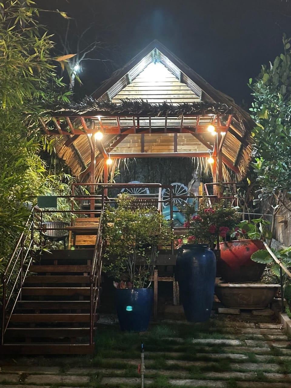 Patio, Night, Garden