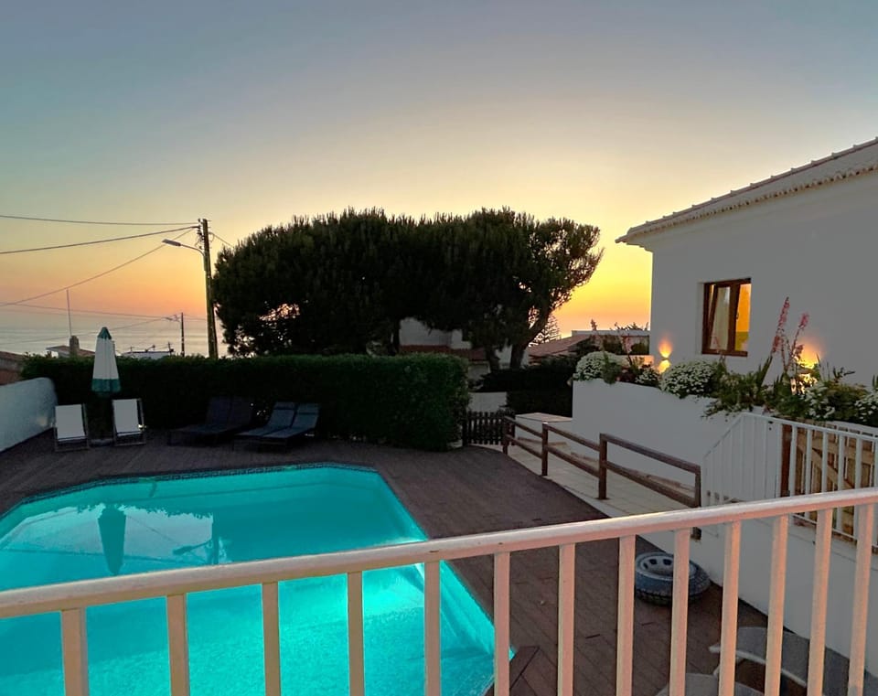 Pool view, Pool view, River view, Sunset