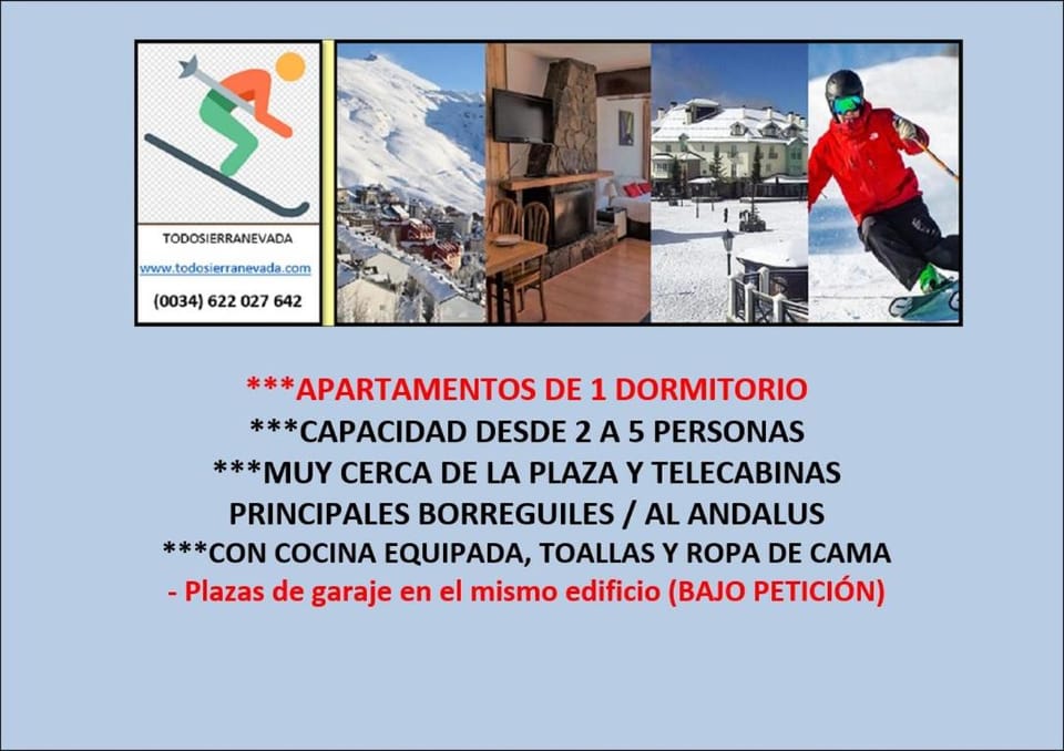 TODOSIERRANEVADA ZONA BAJA - EDIFICIO ALHAMBRA - Junto a los Telecabinas Cabin in Sierra Nevada
