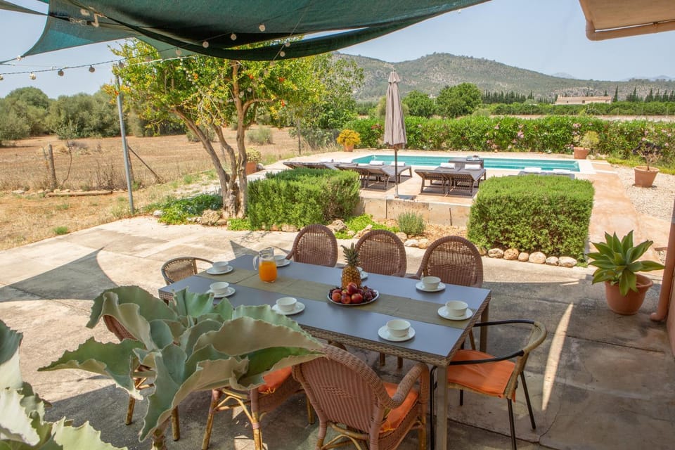 Patio, Day, Garden, Mountain view, Pool view, Swimming pool, sunbed