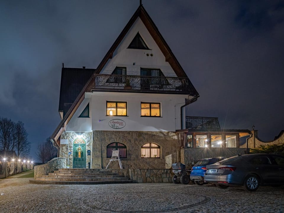 Property building, Night, Parking