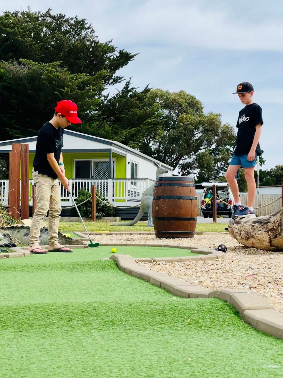 Golfcourse, Minigolf, children