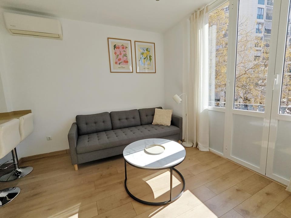 Living room, Seating area, air conditioner