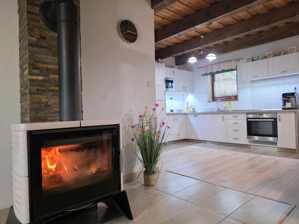 Living room, kitchen