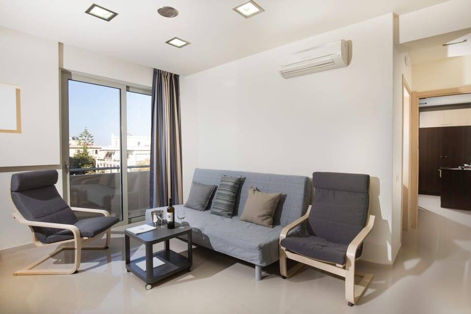 Living room, Seating area, City view