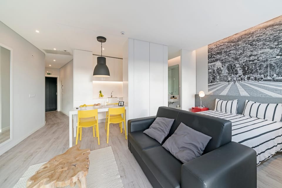 Kitchen or kitchenette, Living room, Bedroom