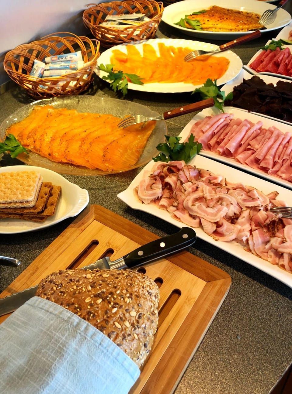 Food close-up, Breakfast, Continental breakfast