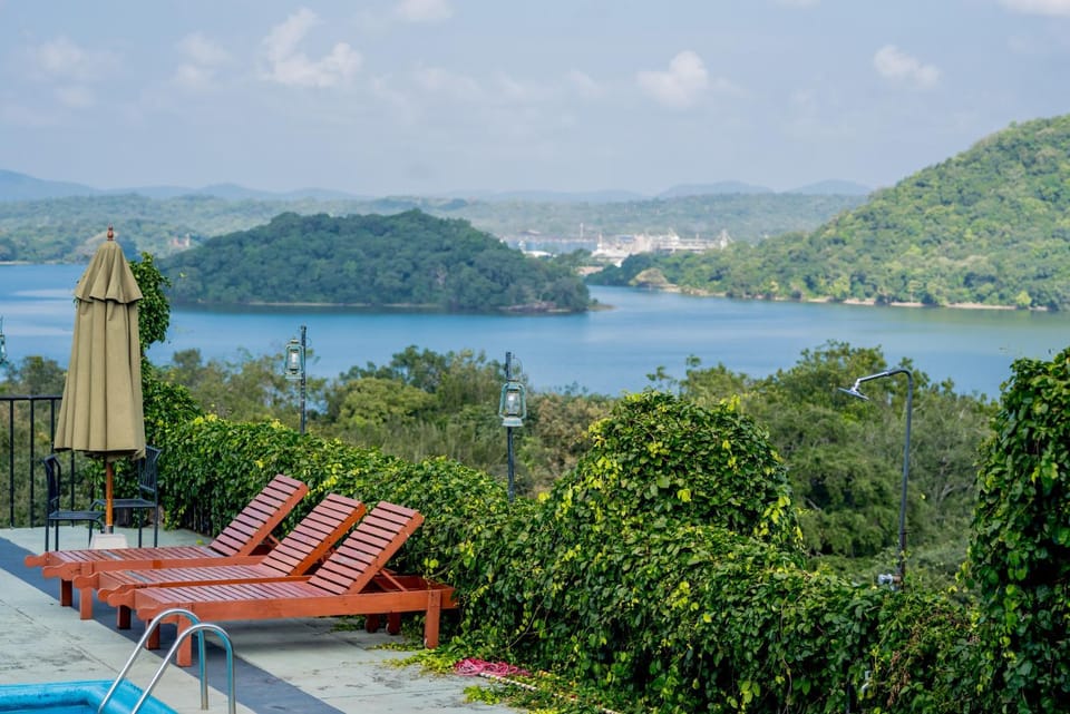 Lake view, Swimming pool, sunbed