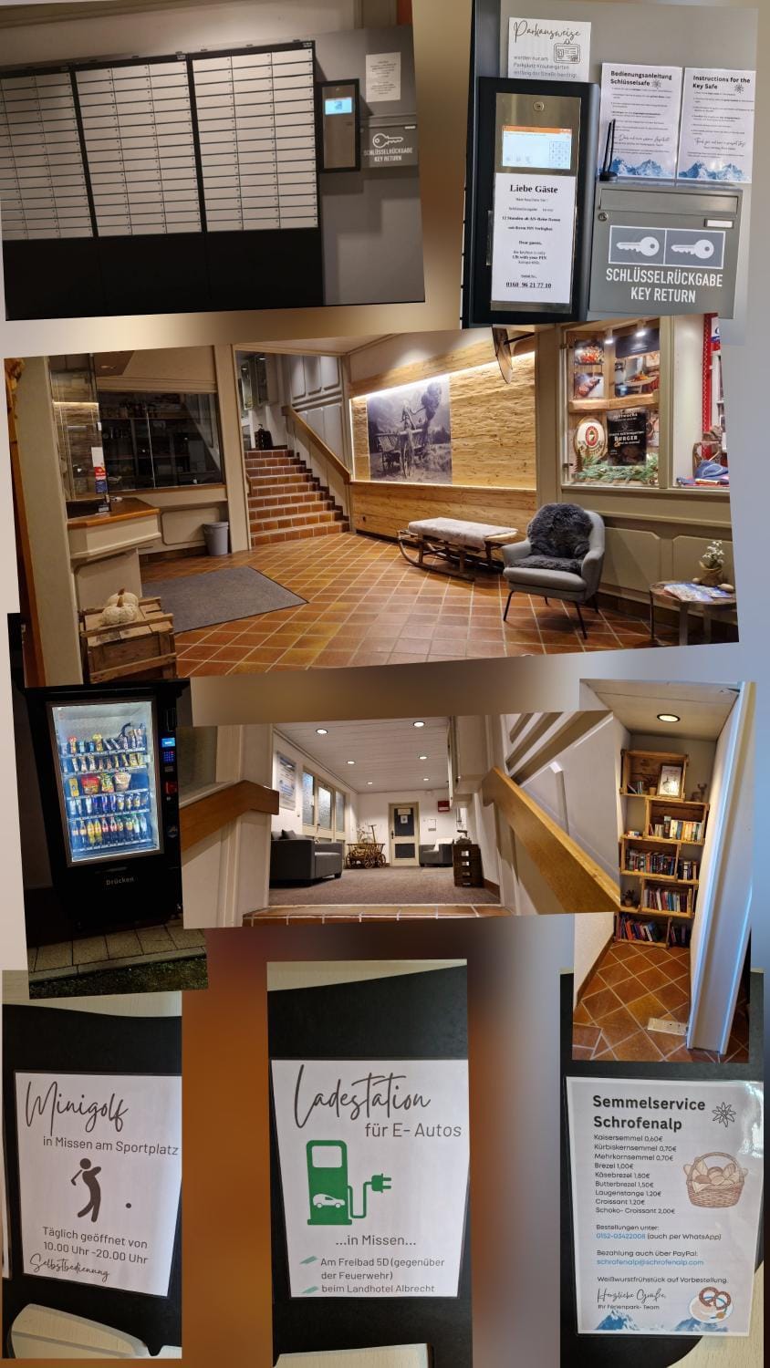 Property building, Seating area, vending machine