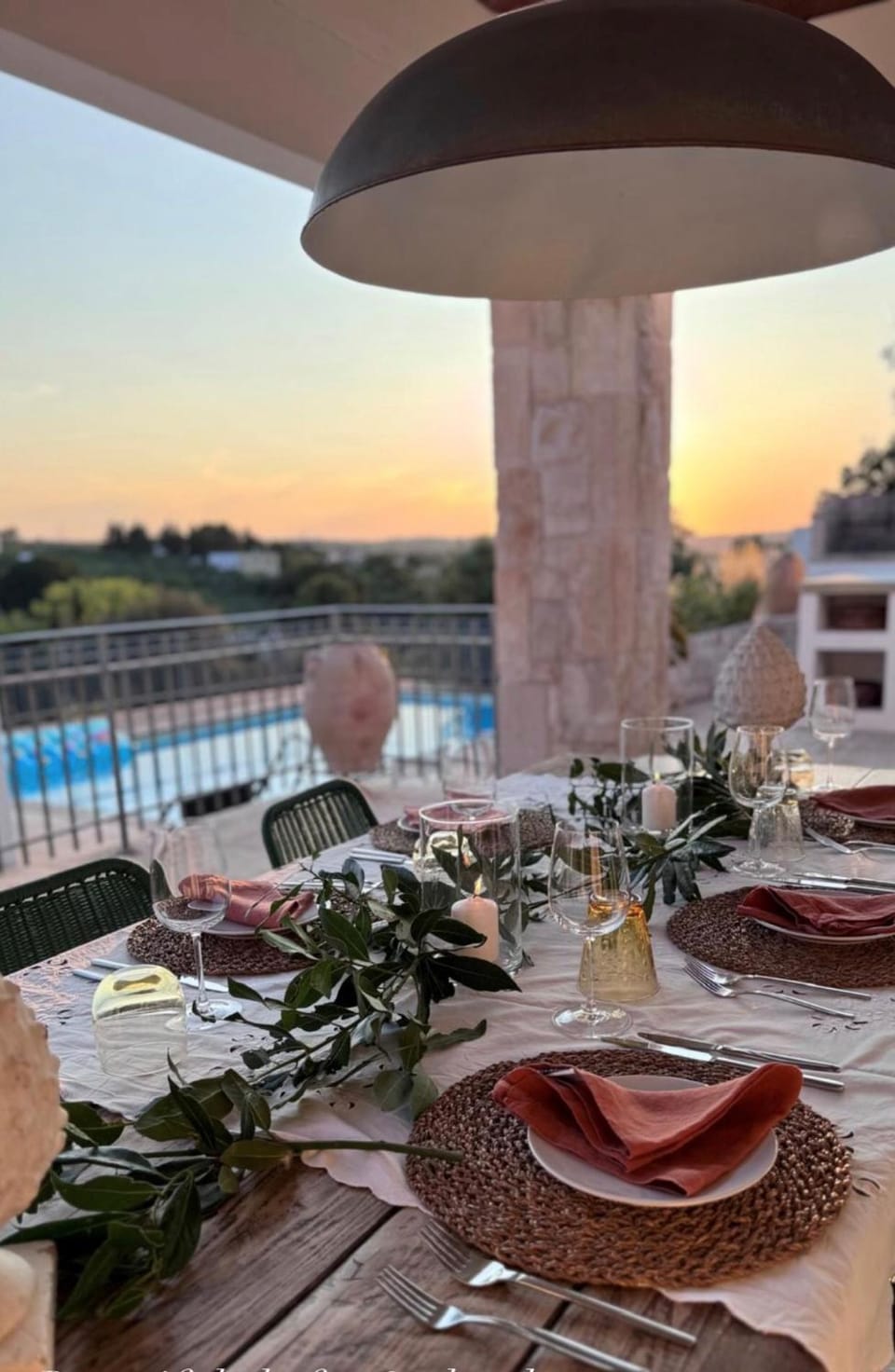 Patio, View (from property/room), Balcony/Terrace, Dining area, Pool view, Sunset