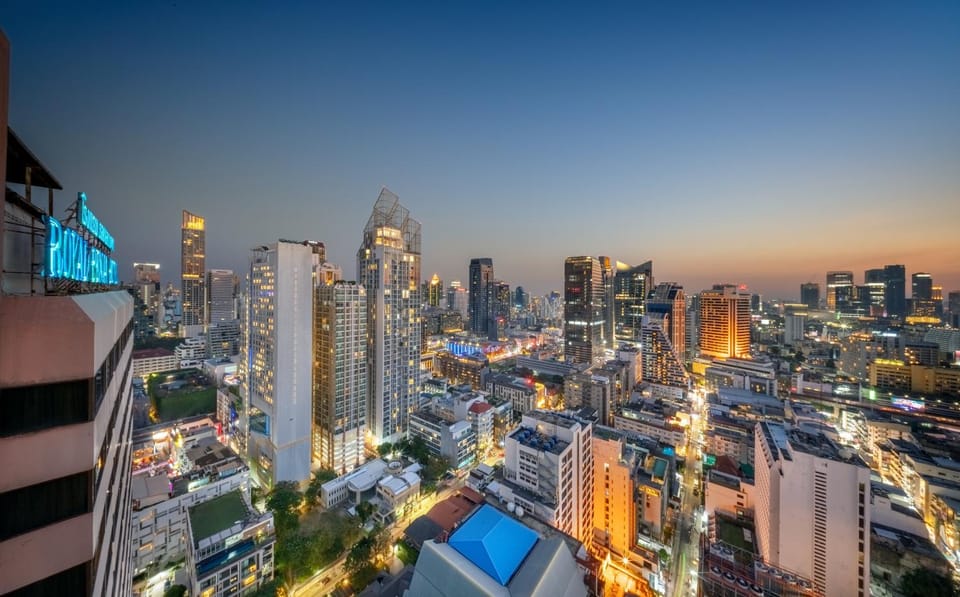 Property building, Night, City view
