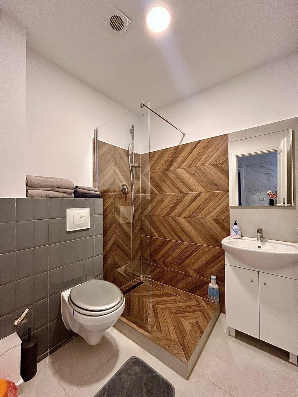 Shower, Toilet, Bathroom, towels