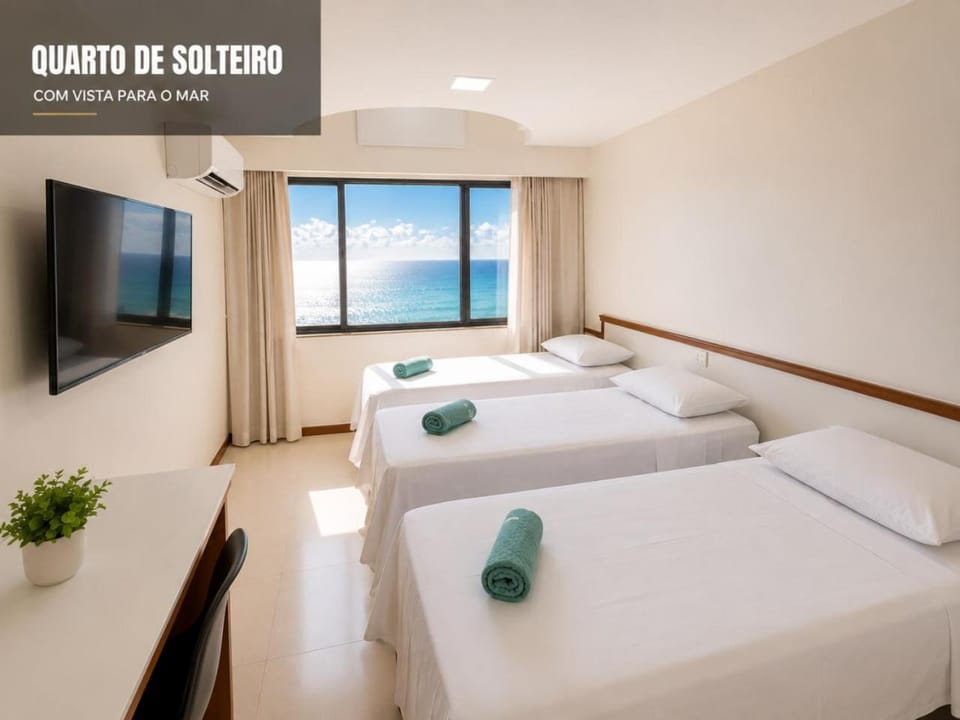 Bed, TV and multimedia, Photo of the whole room, Evening entertainment, Bedroom, Sea view, towels, air conditioner