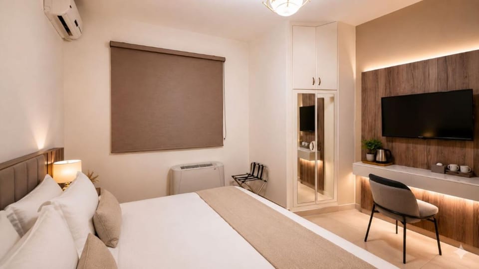 Bed, Photo of the whole room, Evening entertainment, Bedroom, Mountain view, air conditioner