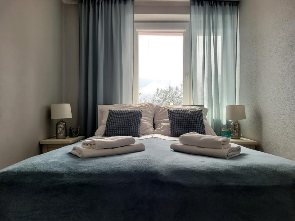 Bed, TV and multimedia, View (from property/room), Bedroom, Mountain view, locker
