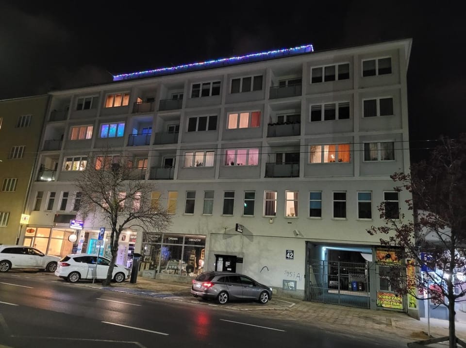 Property building, Facade/entrance, Night, Property logo or sign, Street view