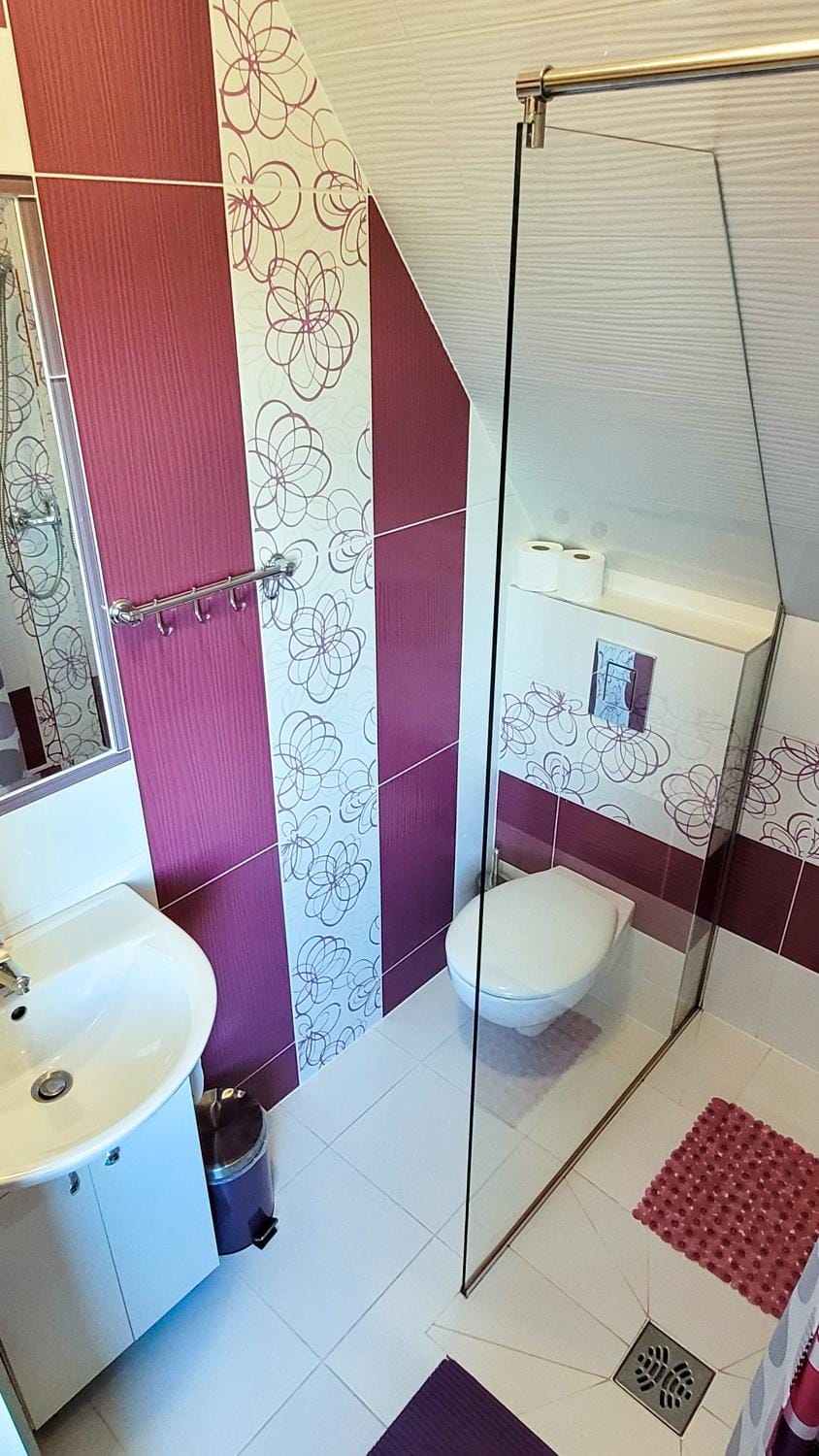 Shower, Toilet, Bathroom, towels