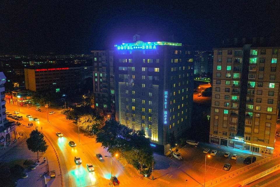 Property building, Night, Neighbourhood, Bird's eye view, City view, Street view, Location, Parking