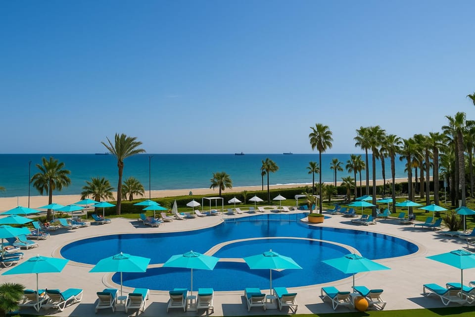 Day, Natural landscape, Beach, Swimming pool, sunbed