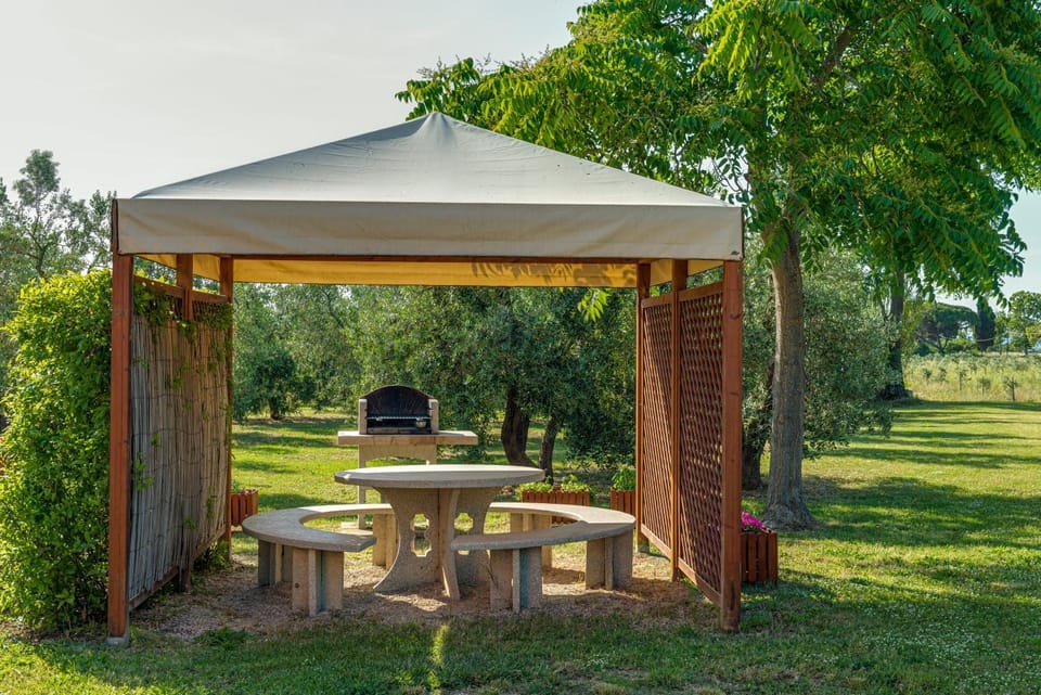 BBQ facilities, Dining area, Garden view