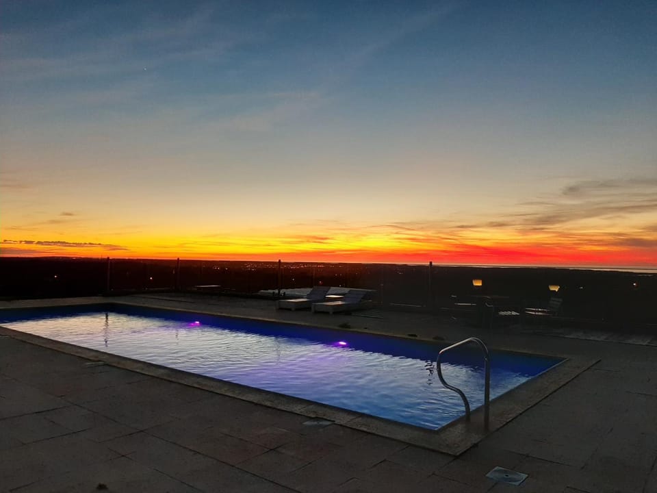 Pool view, Swimming pool, Sunset