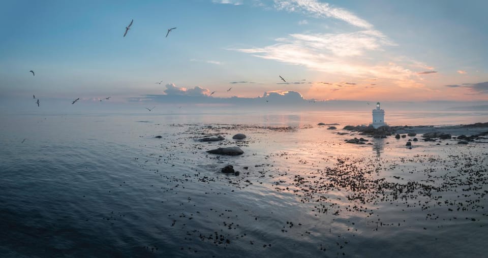 Natural landscape, Beach, Sea view, Sunset