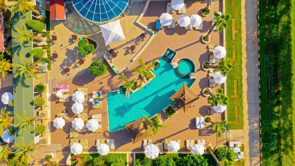 Natural landscape, Bird's eye view, Swimming pool