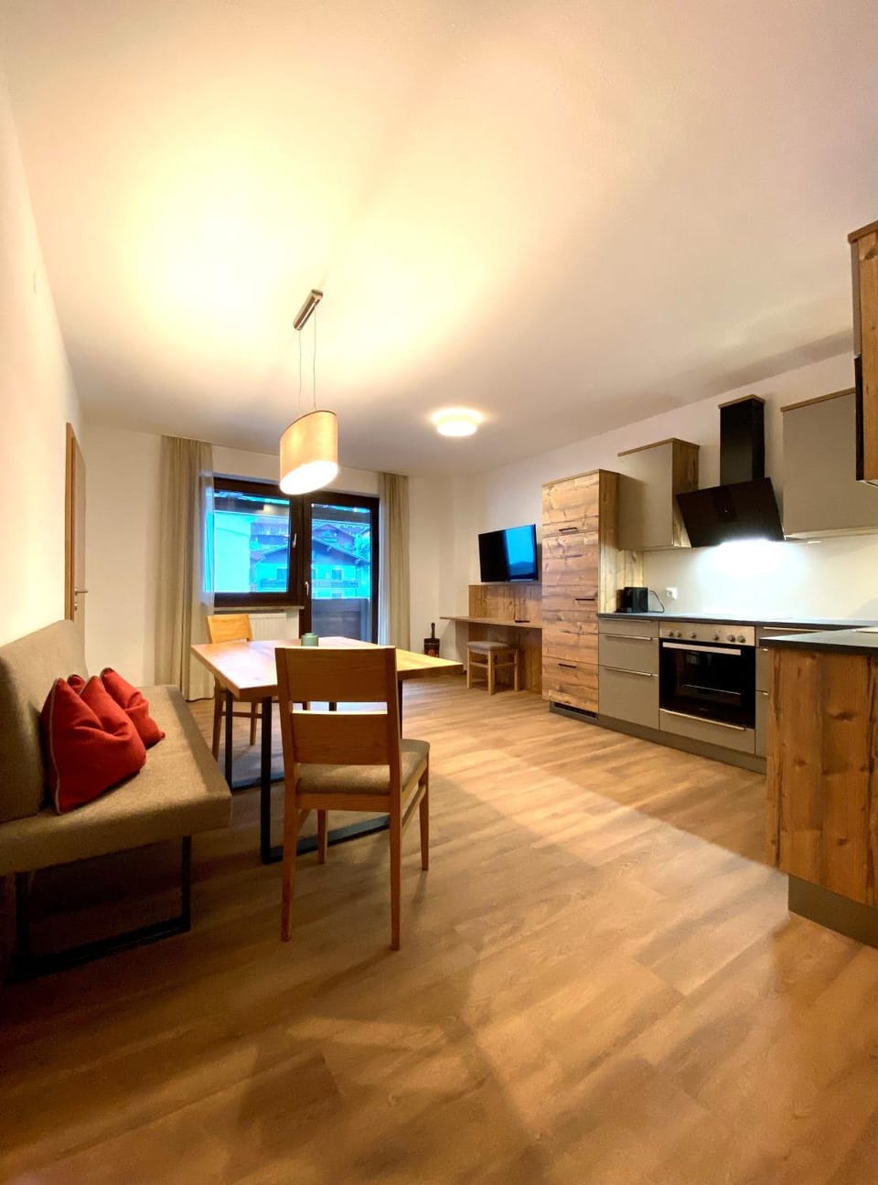 Living room, kitchen