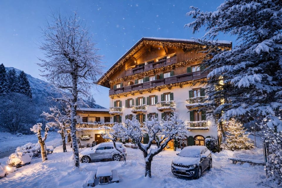Property building, Winter, Mountain view