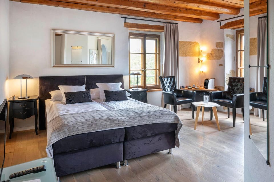 Bed, Living room, Photo of the whole room, Seating area, Bedroom