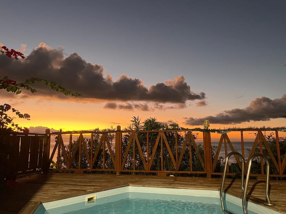 Swimming pool, Sunset