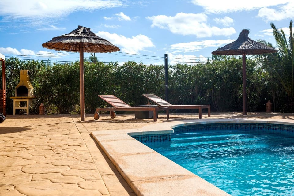 Property building, Living room, Swimming pool