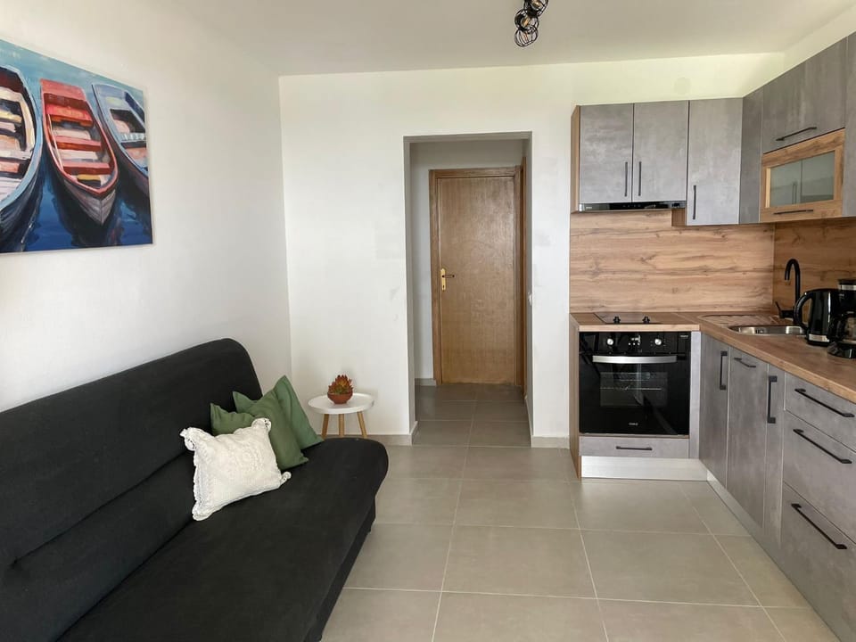 Living room, kitchen