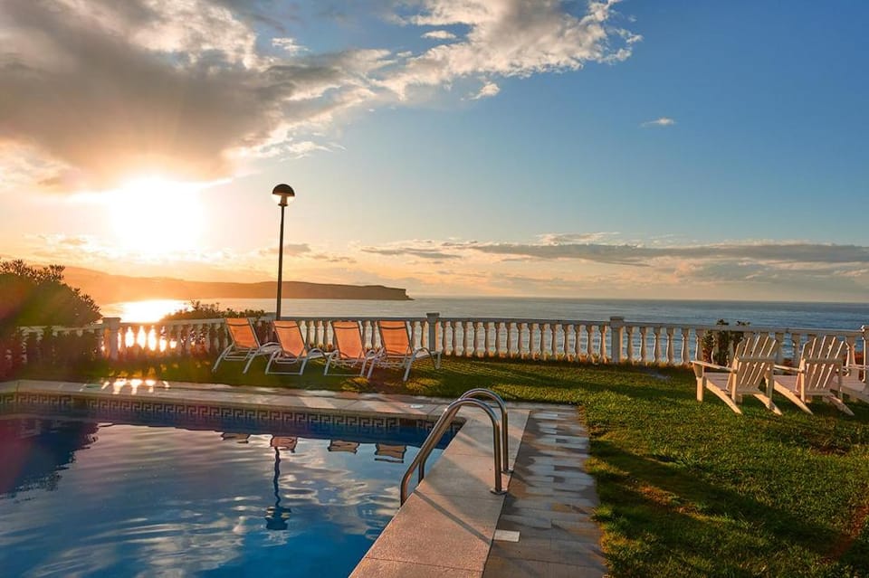 Swimming pool, Sunset