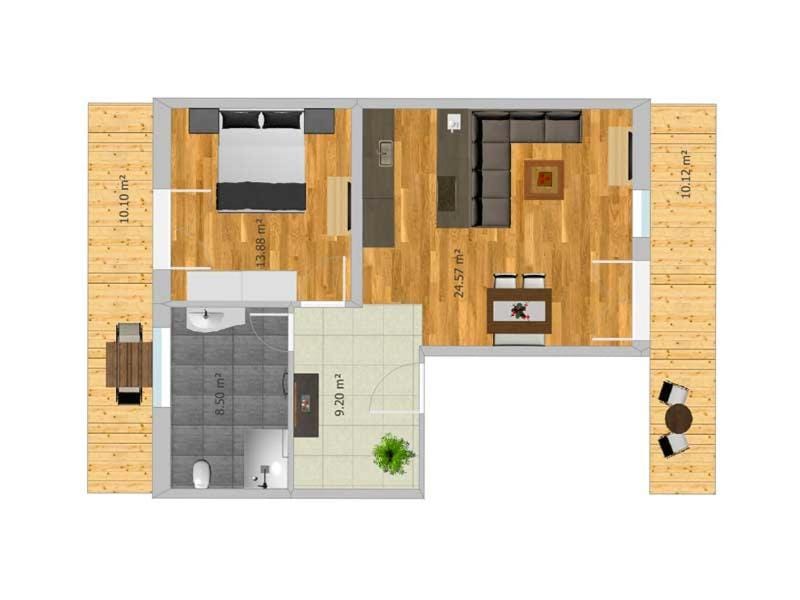 Kitchen or kitchenette, Floor plan