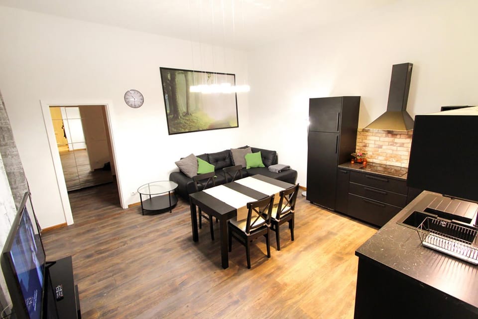 Kitchen or kitchenette, Living room, Dining area